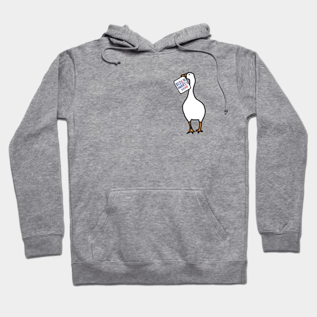 Small Goose with Stolen Biden Harris Sign Hoodie by ellenhenryart